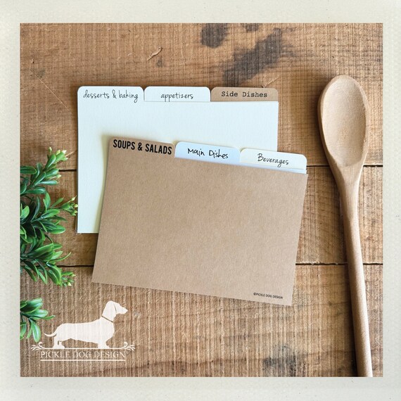 DISCOUNT DEAL! 4x6 Recipe Divider Cards (No. 2)