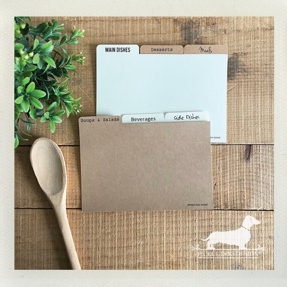 DISCOUNT DEAL! 4x6 Recipe Divider Cards (No. 26)