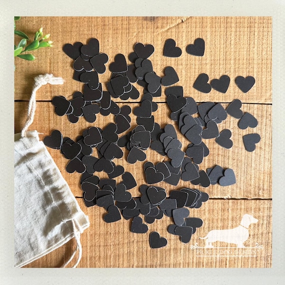DISCOUNT DEAL! Black Heart Confetti (100 Count)