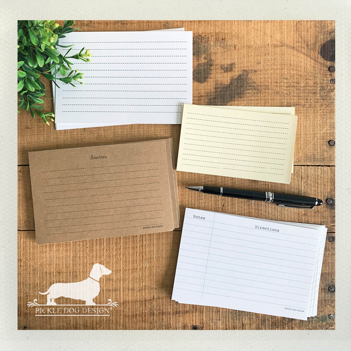 DOLLAR DEAL! Lined Flat Note Cards (Set of 10)