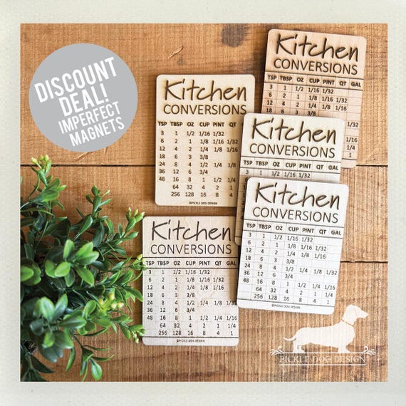 DISCOUNTED! Imperfect Kitchen Conversions. Wood Magnet