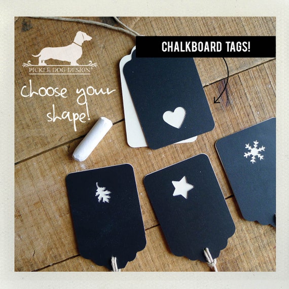 Chalky. Reusable Chalkboard Gift Tags (Set of 12)