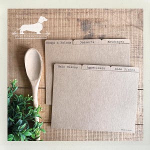 OFERTA RABATOWA! Karty rozdzielające przepisy 5x7 (nr 48) -- (Kraft, Prezent ślubny, Wieczór panieński, Organizacja, Zakładki, Szyk wiejski, Prostota)