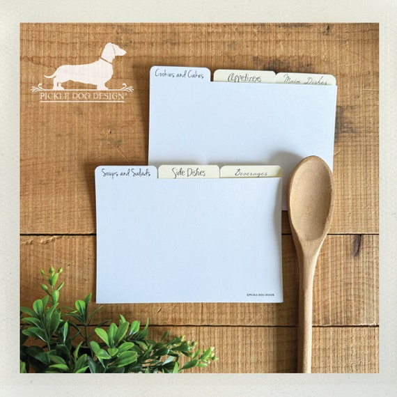 DISCOUNT DEAL! 4x6 Recipe Divider Cards (No. 36)