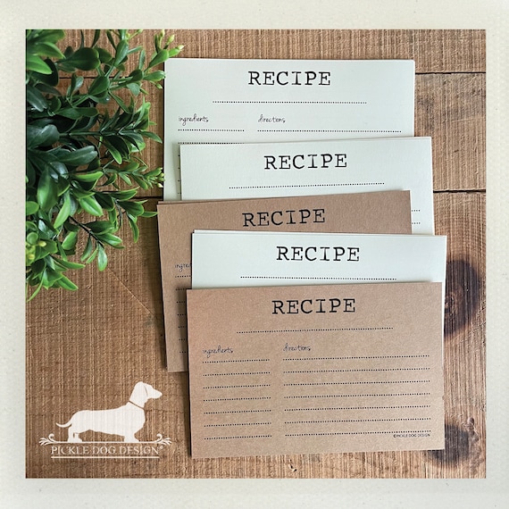DISCOUNT DEAL! Minimalist Recipe Cards (Set of 18)