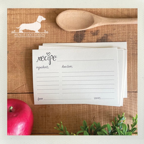 DISCOUNT DEAL! Simplistic. A Baker's Dozen (Qty 18) Set of Recipe Cards