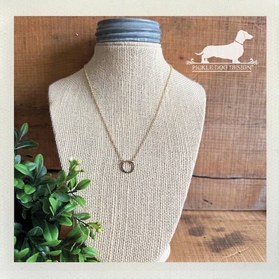 Gold Circle. Necklace