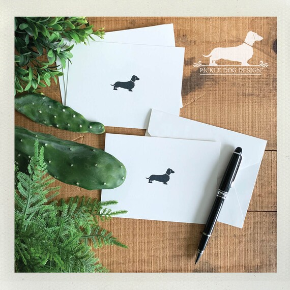 DOLLAR DEAL! Mini Doxie. Flat Cards (Set of 5)
