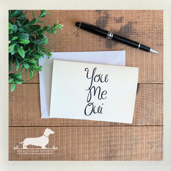 You Me Oui. Note Card