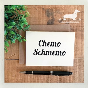 Chemo Schmemo. Hinweiskarte -- (Chemotherapie Karte, Krebs Kämpfer, Krebs Karte, Gute Besserung Karte, Ermutigungs Karte, Ich denke an Dich Karte)