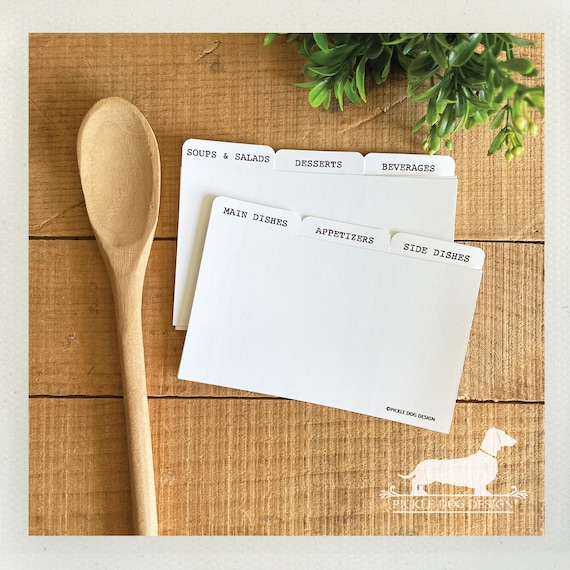 DOLLAR DEAL! 3x5 Recipe Divider Cards