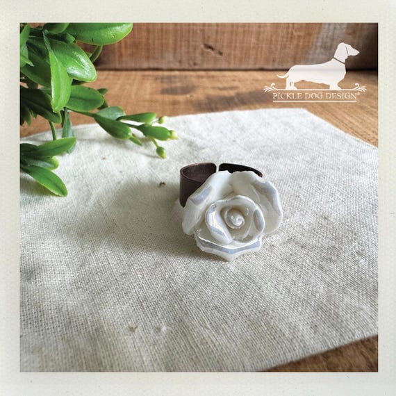 Bridal Rose. Adjustable Ring