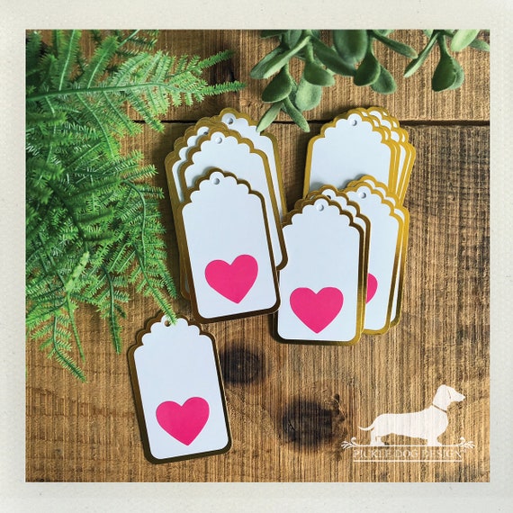 DOLLAR DEAL! Pink Heart. Gift Tags (Set of 10)