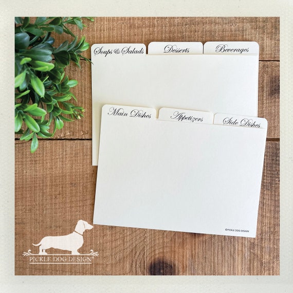 DISCOUNT DEAL! 4x6 Recipe Divider Cards (No. 29)