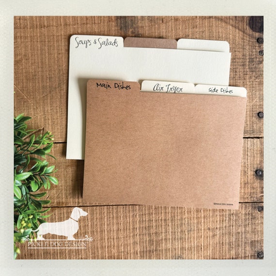 DISCOUNT DEAL! 5x7 Recipe Divider Cards (No. 50)