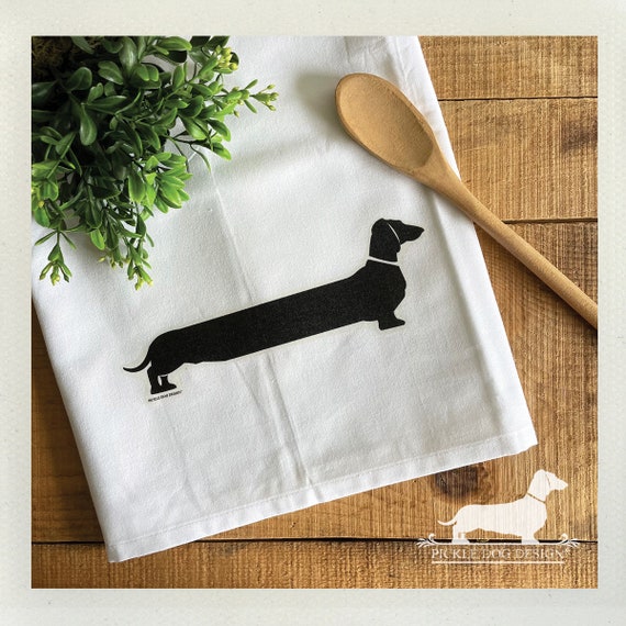 Long Doxie. Decorative Tea Towel