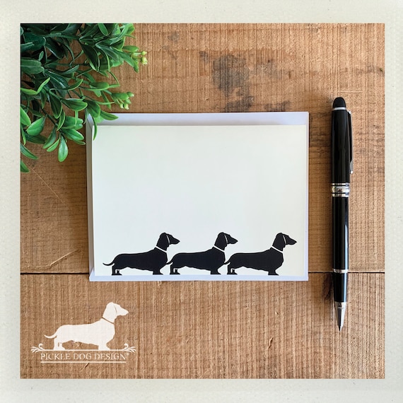 Doxie Train. Note Card