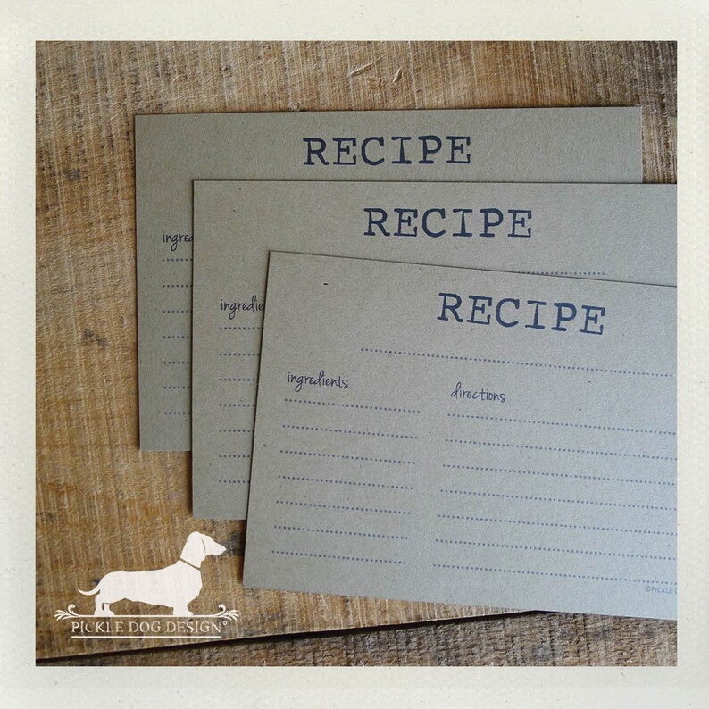 Minimalist. A Baker's Dozen Qty 13 Set of Recipe Cards Etsy