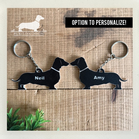 Personalized Doxie. Keychain