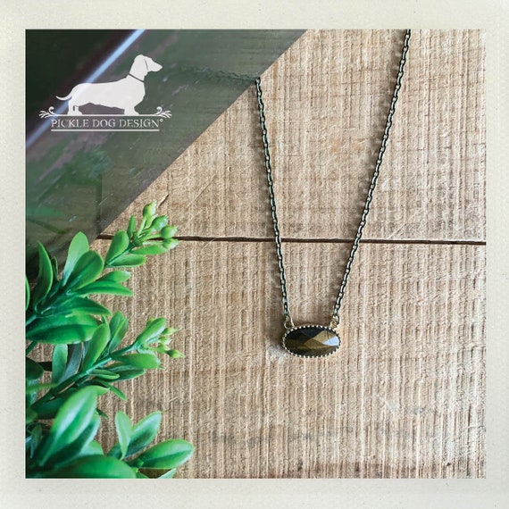 Tiger Stone. Necklace