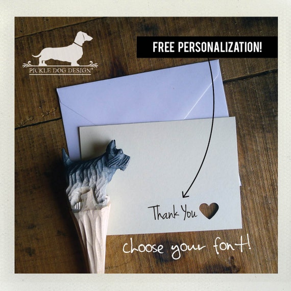 Love Note. Personalized Flat Cards (Set of 8)