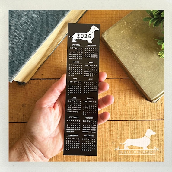 2026 Doxie. Bookmark Calendar