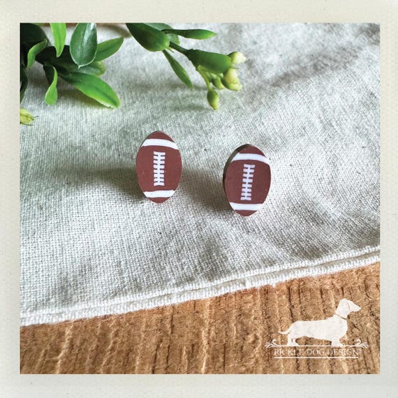 Football. Post Earrings