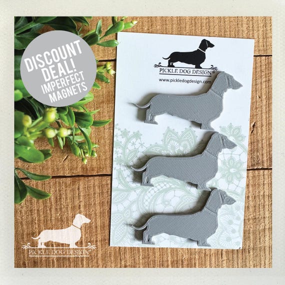 DISCOUNT DEAL! Imperfect Doxie Magnets (Set of 3)