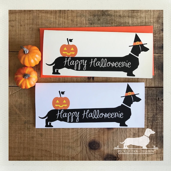 Happy Halloweenie Doxie. Note Card