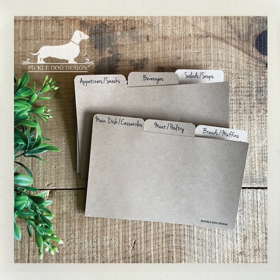 DISCOUNT DEAL! 3x5 Recipe Divider Cards (No. 14)