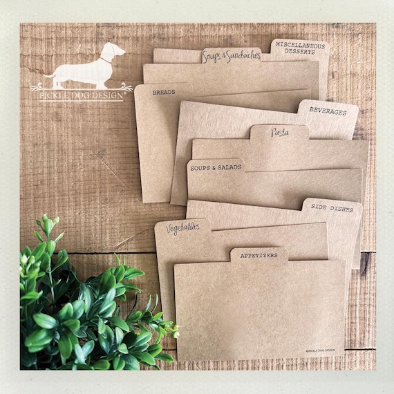 DISCOUNT DEAL! 3x5 Recipe Divider Cards (No. 57)