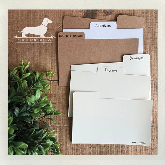 DISCOUNT DEAL! 3x5 Recipe Divider Cards (No. 21)