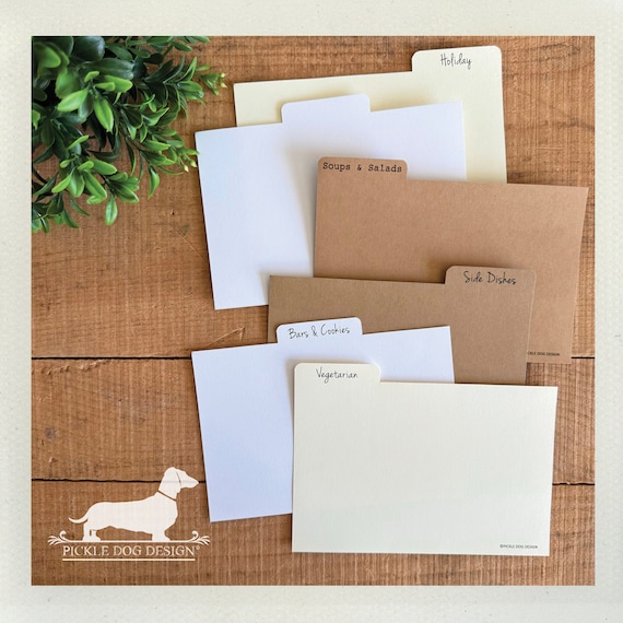 DISCOUNT DEAL! 4x6 Recipe Divider Cards (No. 16)