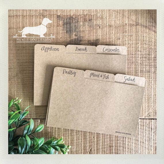 DISCOUNT DEAL! 3x5 Recipe Divider Cards (No. 62)