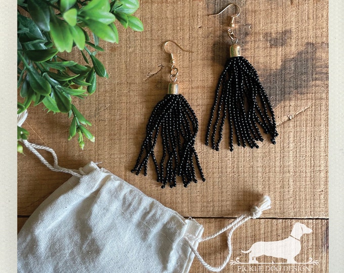 Leather Earrings, Tassel Earrings, Fringe Earrings, Boho Earrings ...
