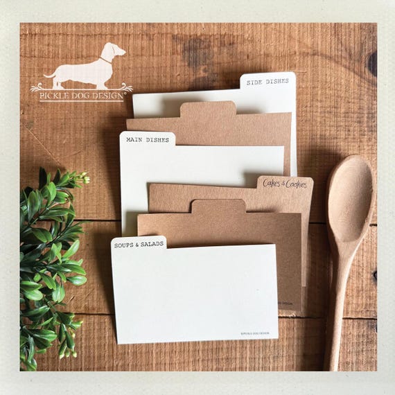 DISCOUNT DEAL! 3x5 Recipe Divider Cards (No. 74)
