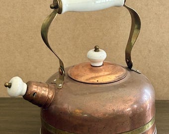 Vintage Copper Tea Kettle