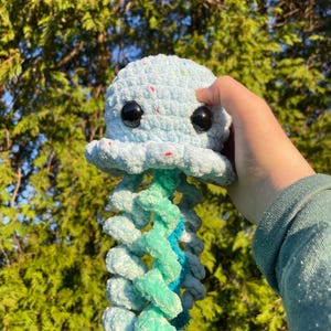 Crocheted Jellyfish Stuffed Animal Toy – With Ombre Tentacles