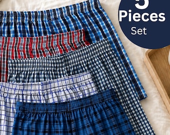 Mens Boxer Shorts Multipack, Cotton Underwear Men, Breathable Comfortable Boxers, Mens Lounge Shorts, Summer Casual Shorts UK