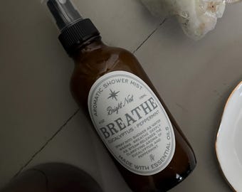 Breathe | Eucalyptus Peppermint Aromatic Shower Mist | Essential Oil Spray | Aromatherapy Mist | Spa