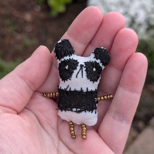 Pipkin the Panda Poppet, Small Soft Companion, Mindfulness Poppet