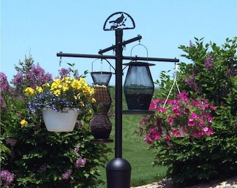 Squirrel Stopper Deluxe Squirrel Proof Pole System with Baffle - Hang Birdhouses, Bird Feeders, and more!