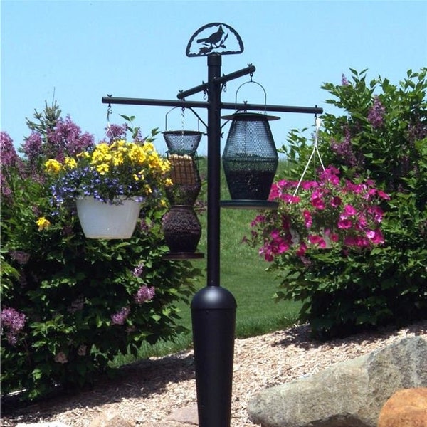 Squirrel Stopper Deluxe Squirrel Proof Pole System with Baffle - Hang Birdhouses, Bird Feeders, and more!