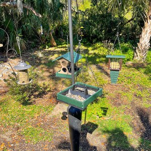 Poly Lumber Hanging Platform Bird Feeder: Easy Clean Tray, Holds 8 Cups image 3