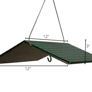 Recycled Poly Lumber Bird Feeder Weather Cover with Cylinder Feeder image 3