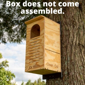 JCS Wildlife Barred Owl Box: Do It Yourself Assembly Kit - Build your own Barred Owl Box! Supplies and instructions included!