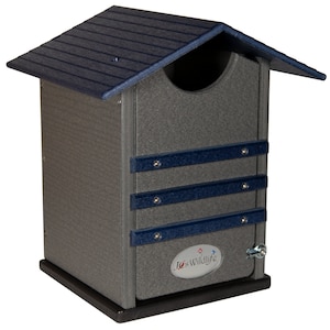 JCS Wildlife Ultimate Recycled Poly Lumber Screech Owl Nesting Box Made in USA out of Eco-Friendly Materials