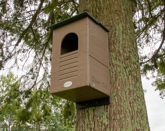 Recycled Poly Lumber Barred Owl Nesting Box - Durable Owl House