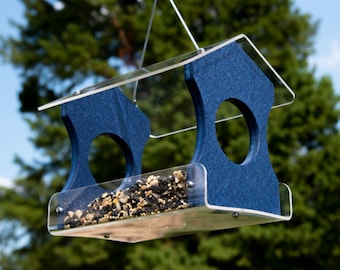 JCs Wildlife Recycled Poly Lumber Hanging Birdfeeder, 3 Cup Capacity