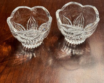 Cristal d'Arques lead crystal votive candle holders (2)